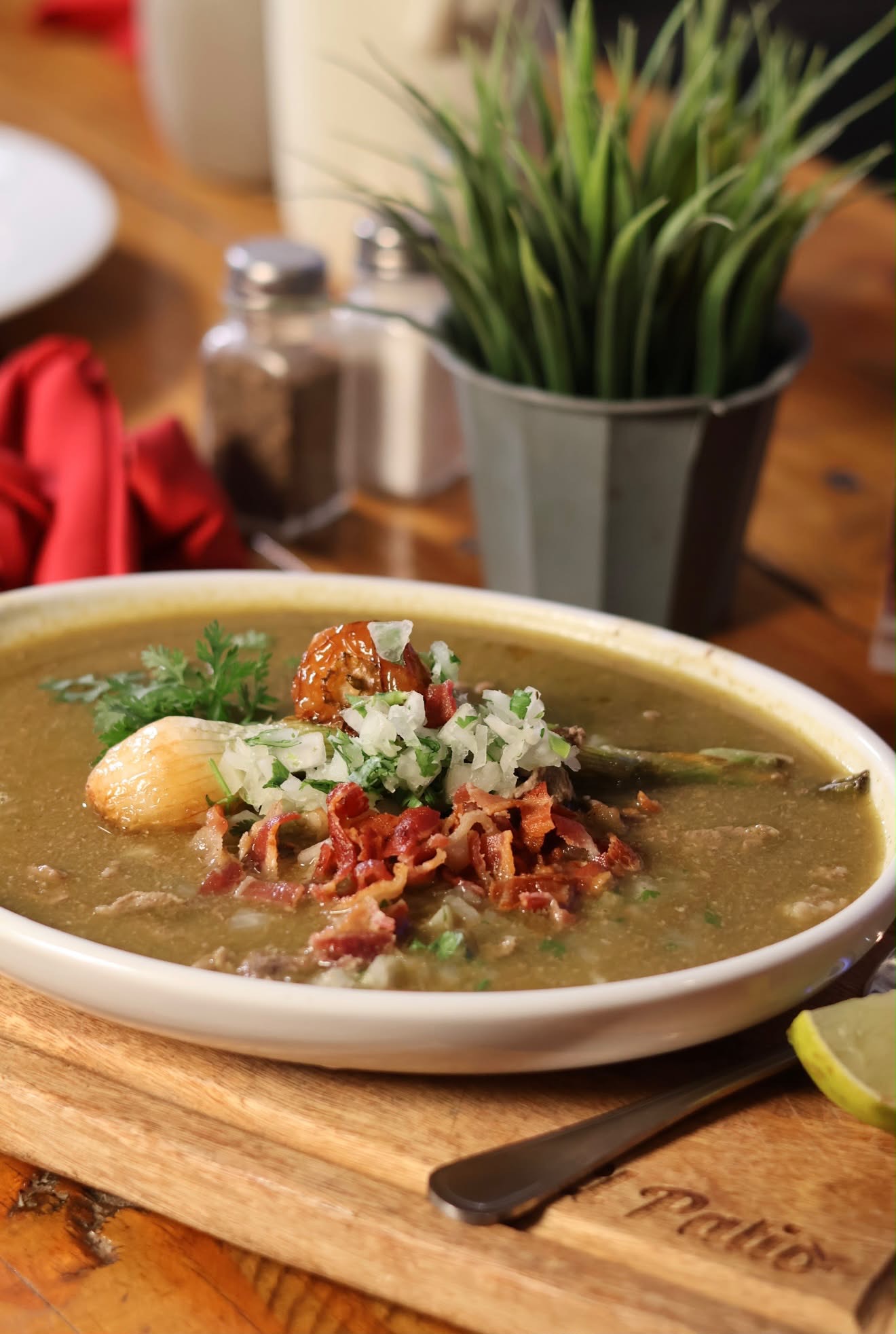 Soup served in a bowl at El Patio Palm Springs